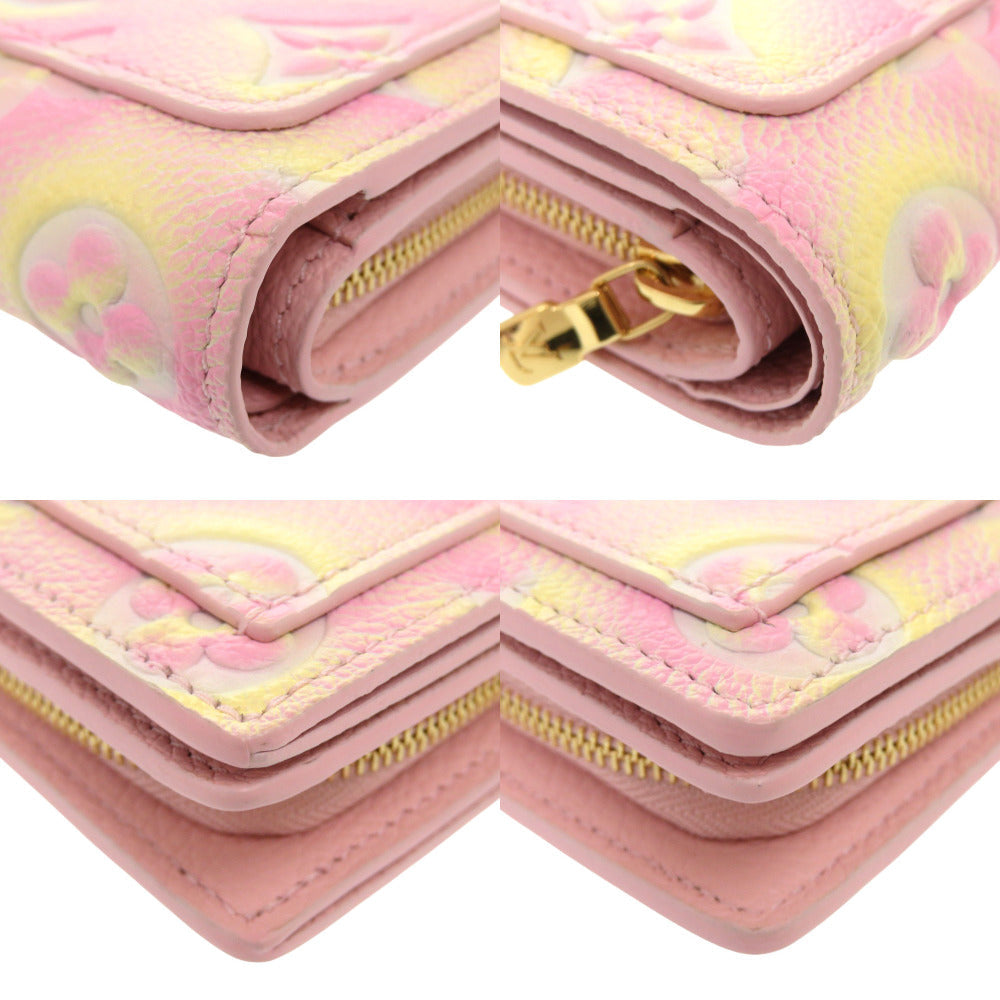 LOUIS VUITTON Bifold Wallet M81529 Monogram Ann Platt Light pink Monogram Unplant Portefeuille Claire Women Used Authentic