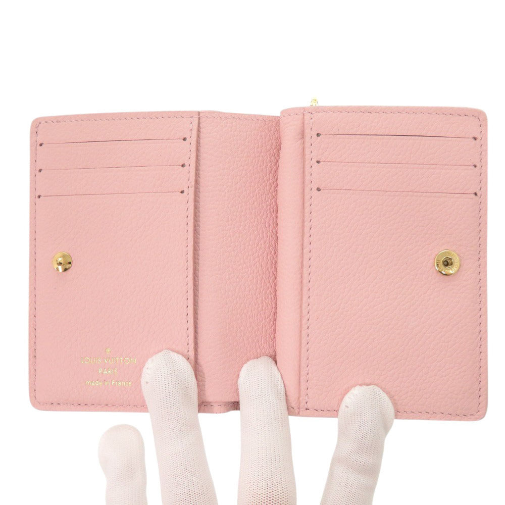 LOUIS VUITTON Bifold Wallet M81529 Monogram Ann Platt Light pink Monogram Unplant Portefeuille Claire Women Used Authentic