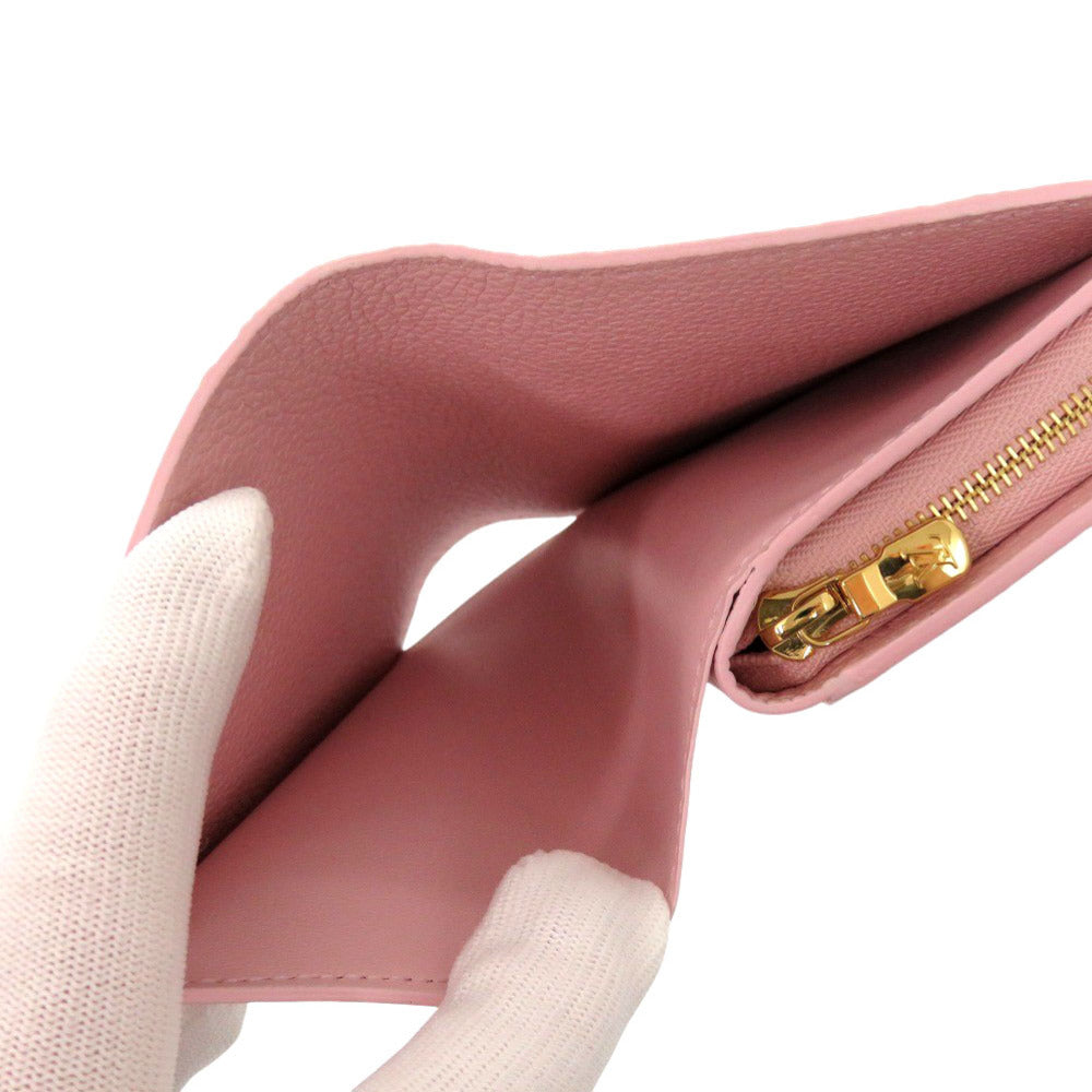 LOUIS VUITTON Bifold Wallet M81529 Monogram Ann Platt Light pink Monogram Unplant Portefeuille Claire Women Used Authentic