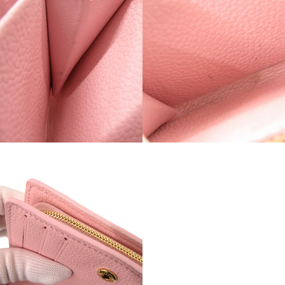 LOUIS VUITTON Bifold Wallet M81529 Monogram Ann Platt Light pink Monogram Unplant Portefeuille Claire Women Used Authentic