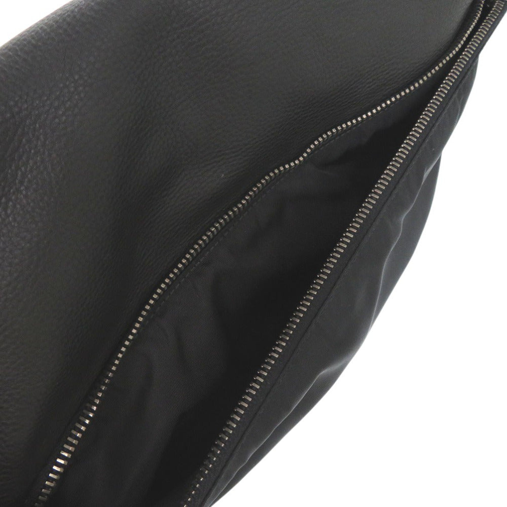 PRADA Shoulder Bag BT0582  leather NERO Crossbody messenger bag mens Used Authentic