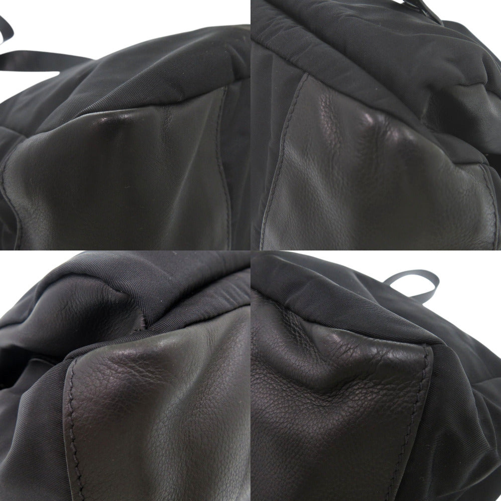 PRADA Shoulder Bag BT0582  leather NERO Crossbody messenger bag mens Used Authentic