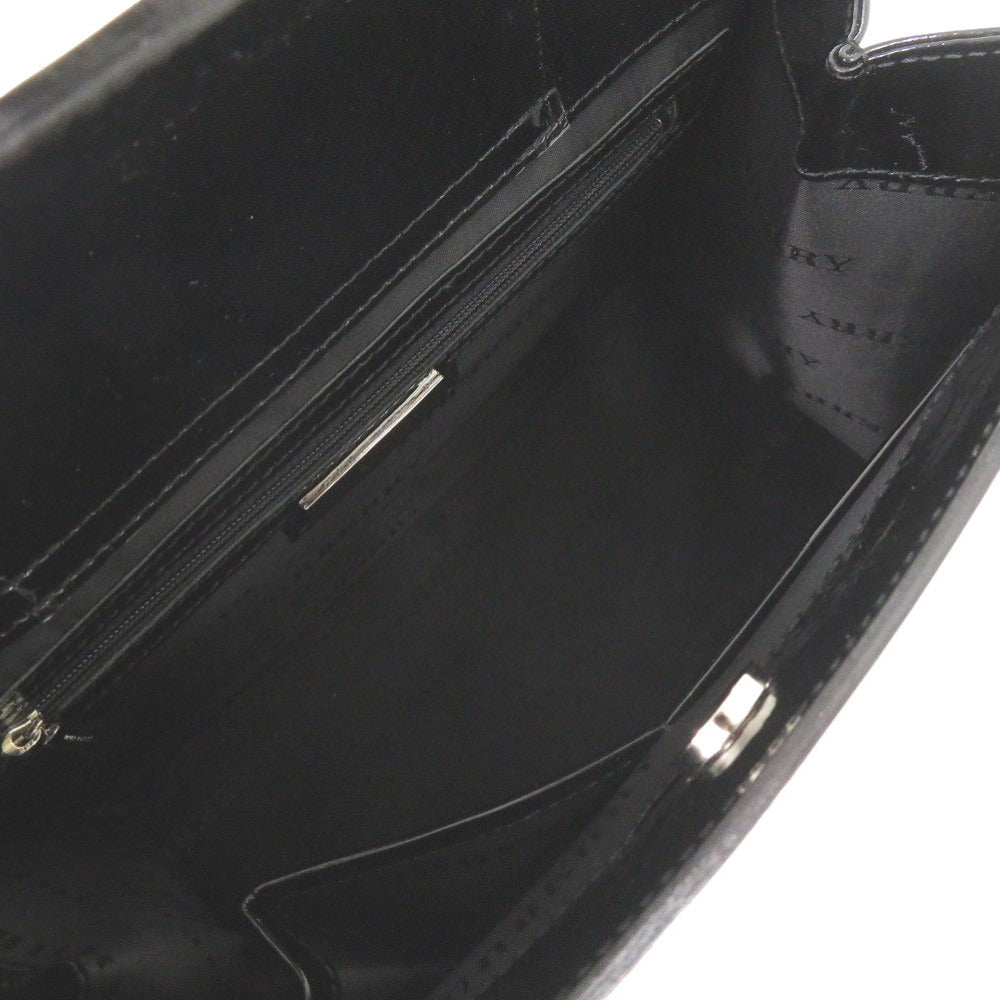 BURBERRY Handbag enamel black Check Pattern