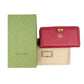 GUCCI Long Wallet Purse 658634 Leather, Bamboo Red