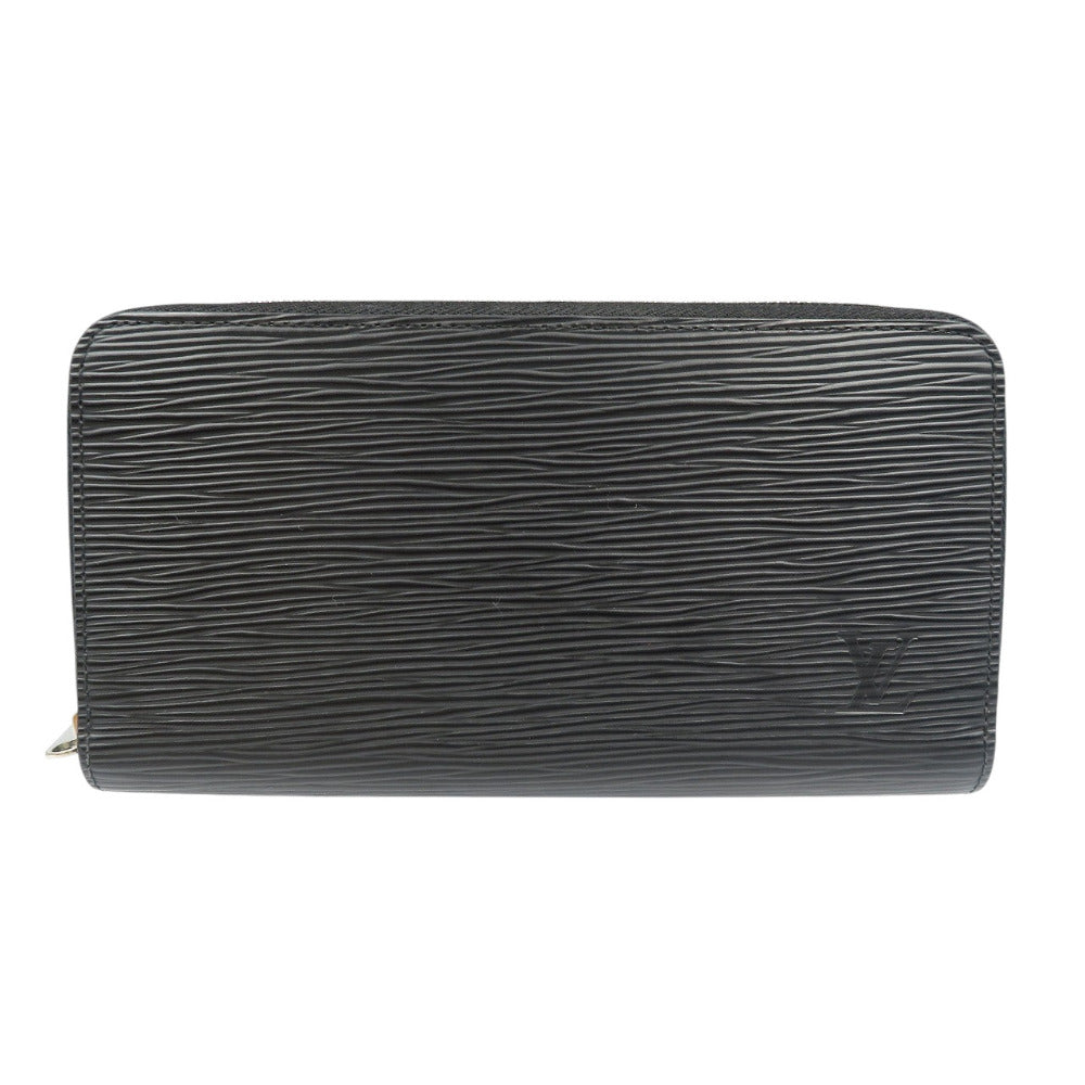 LOUIS VUITTON Long Wallet Purse M61857 Epi Leather Noir Zip Around Epi Zippy wallet unisex(Unisex) Used Authentic