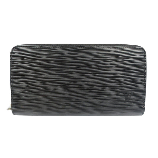 LOUIS VUITTON Long Wallet Purse M61857 Epi Leather Noir Zip Around Epi Zippy wallet unisex(Unisex) Used Authentic