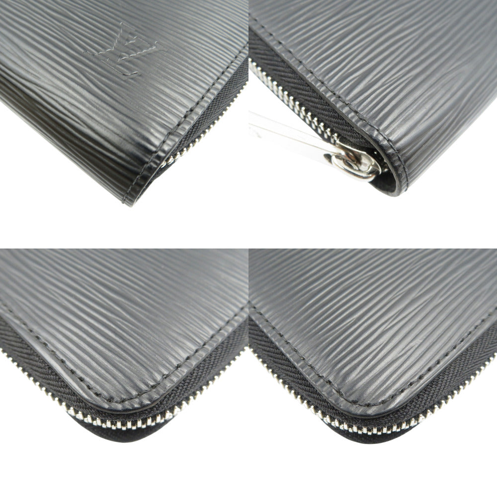 LOUIS VUITTON Long Wallet Purse M61857 Epi Leather Noir Zip Around Epi Zippy wallet unisex(Unisex) Used Authentic