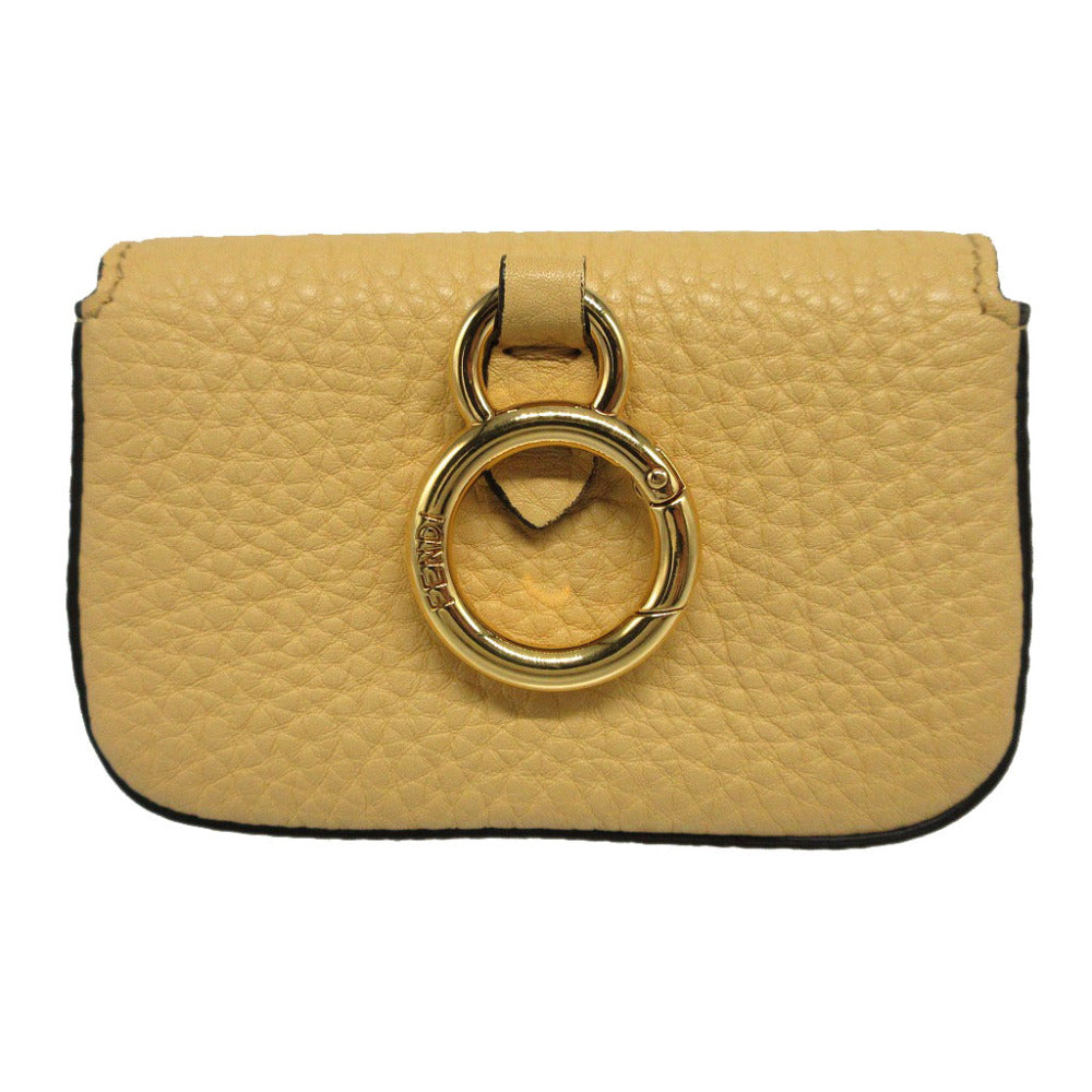 FENDI Shoulder Bag 7AR844 leather yellow Nano Bucket