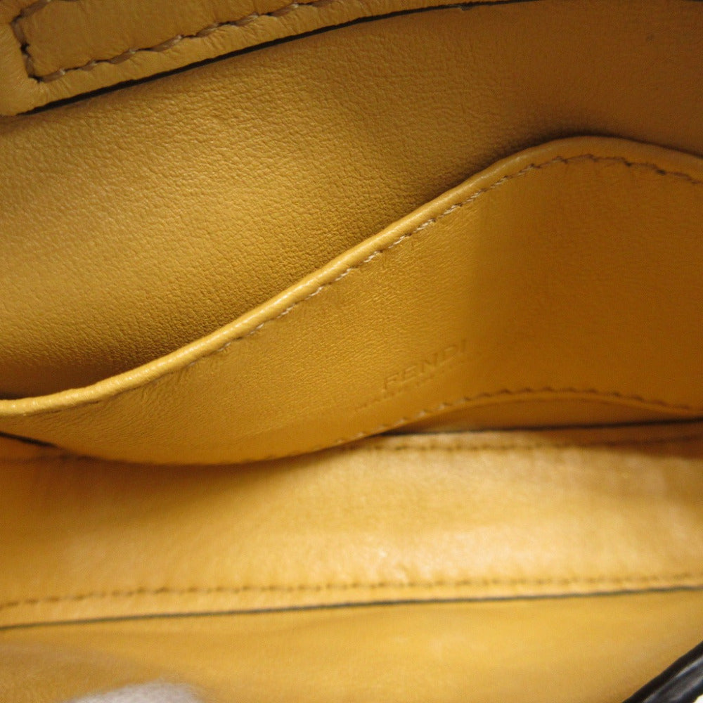 FENDI Shoulder Bag 7AR844 leather yellow Nano Bucket
