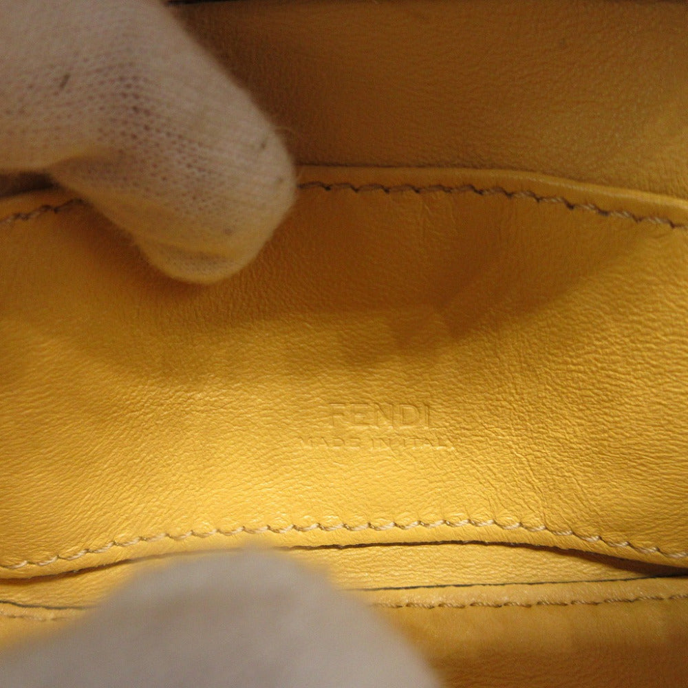 FENDI Shoulder Bag 7AR844 leather yellow Nano Bucket