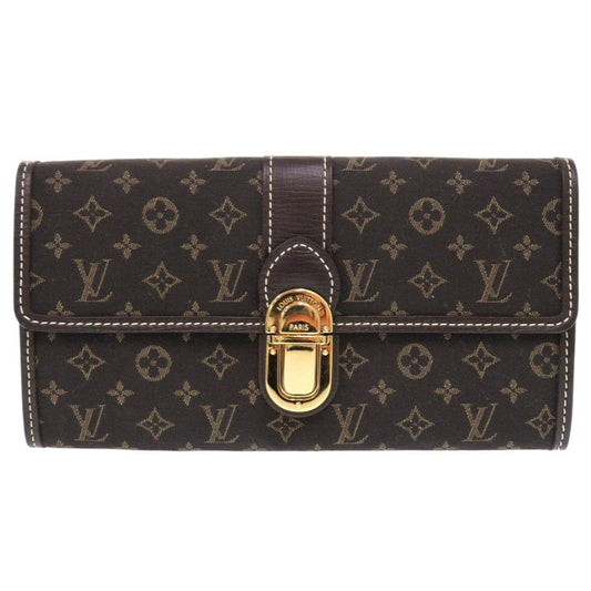 LOUIS VUITTON Long Wallet Purse M63006 Monogram Ideal Fuzan Sara Women Used Authentic