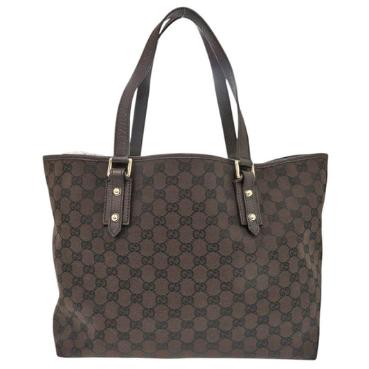 GUCCI Tote Bag GG canvas Brown Women Used Authentic