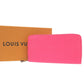 LOUIS VUITTON Long Wallet Purse M80113 Epi Leather pink Round Zip Wallet Zippy Wallet Women Used Authentic