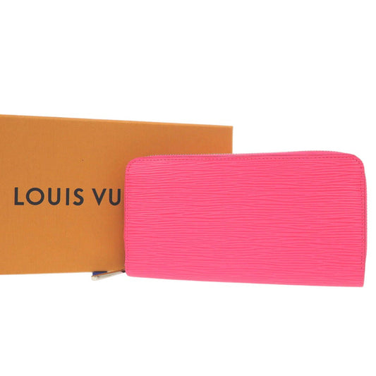 LOUIS VUITTON Long Wallet Purse M80113 Epi Leather pink Round Zip Wallet Zippy Wallet Women Used Authentic