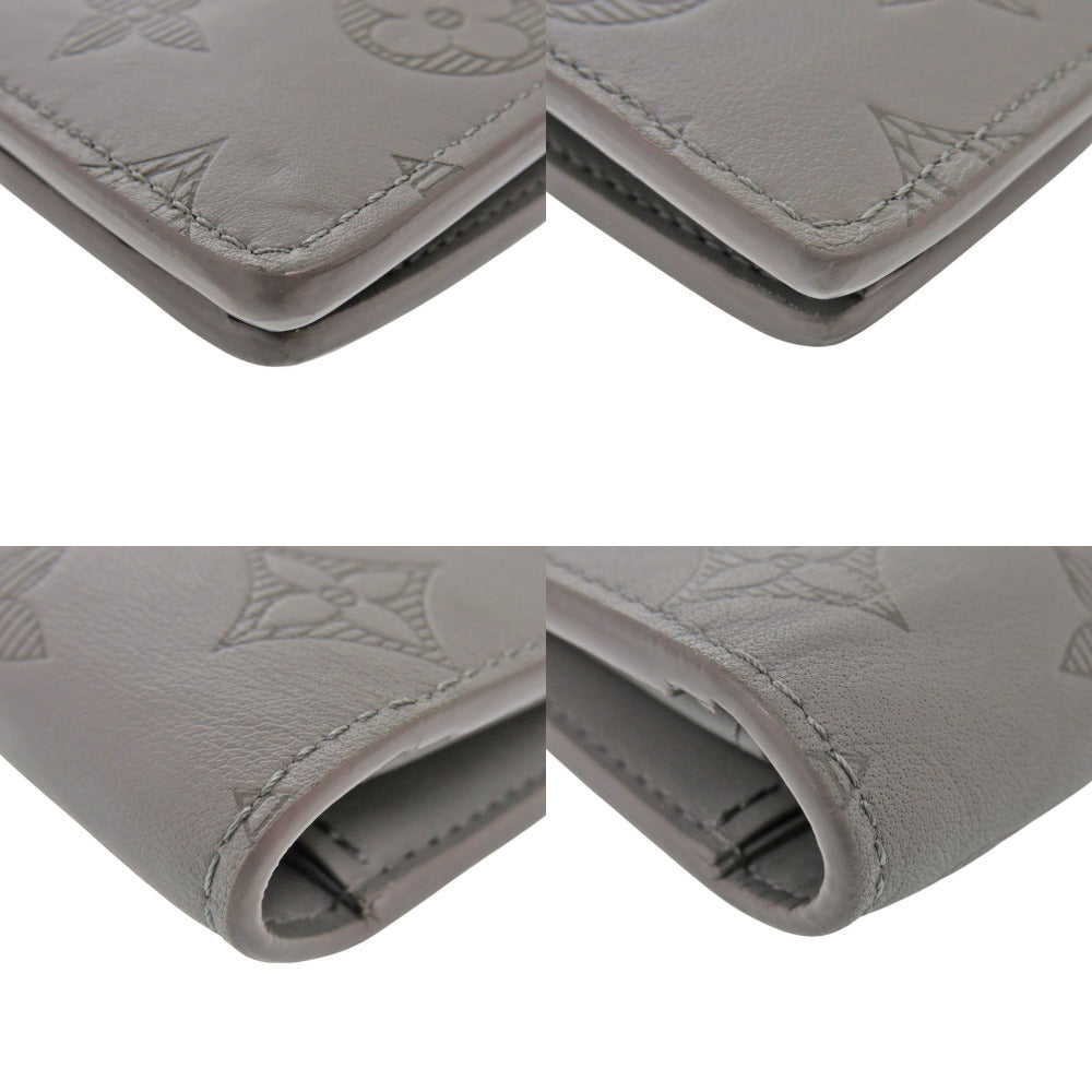 LOUIS VUITTON Long Wallet Purse M81335 Monogram canvas Monogram canvas gray Portefeuille Plaza Women Used Authentic