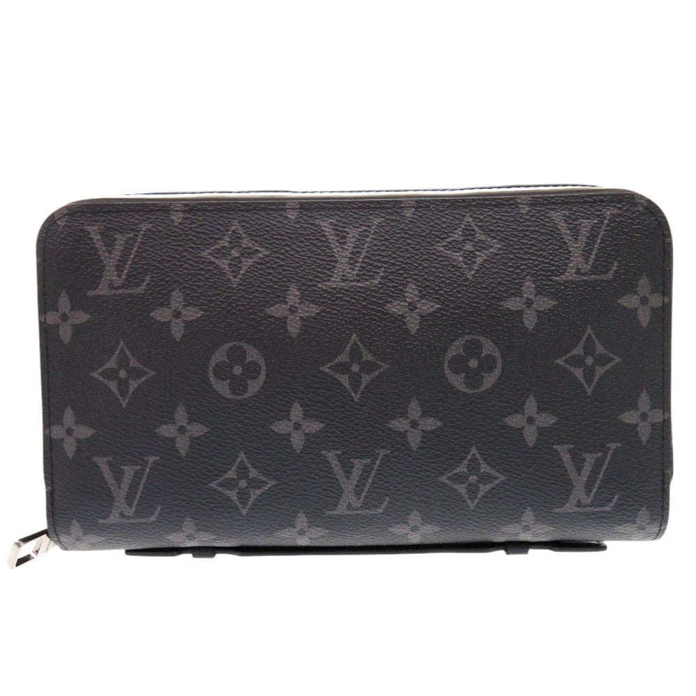 LOUIS VUITTON Long Wallet Purse M61698 Monogram Eclipse black Zip Around Monogram Eclipse Zippy XL unisex(Unisex) Used Authentic