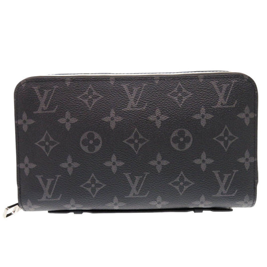 LOUIS VUITTON Long Wallet Purse M61698 Monogram Eclipse black Zip Around Monogram Eclipse Zippy XL unisex(Unisex) Used Authentic