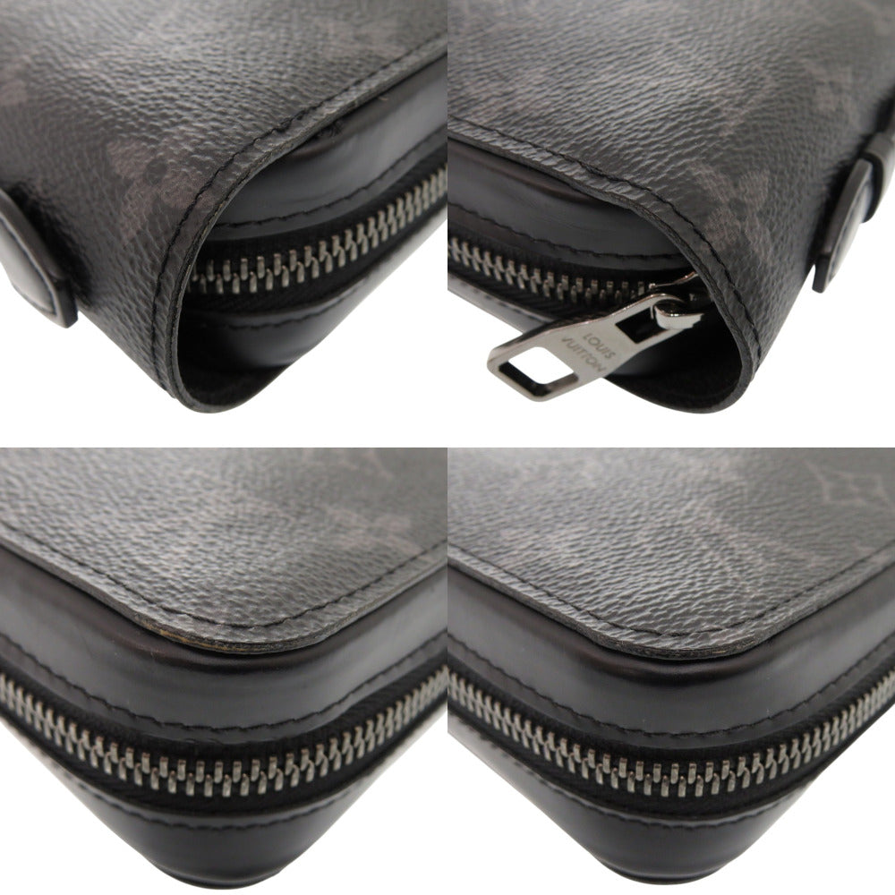 LOUIS VUITTON Long Wallet Purse M61698 Monogram Eclipse black Zip Around Monogram Eclipse Zippy XL unisex(Unisex) Used Authentic