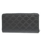 GUCCI Long Wallet Purse 307987 leather black Zip Around Guccisima unisex(Unisex) Used Authentic