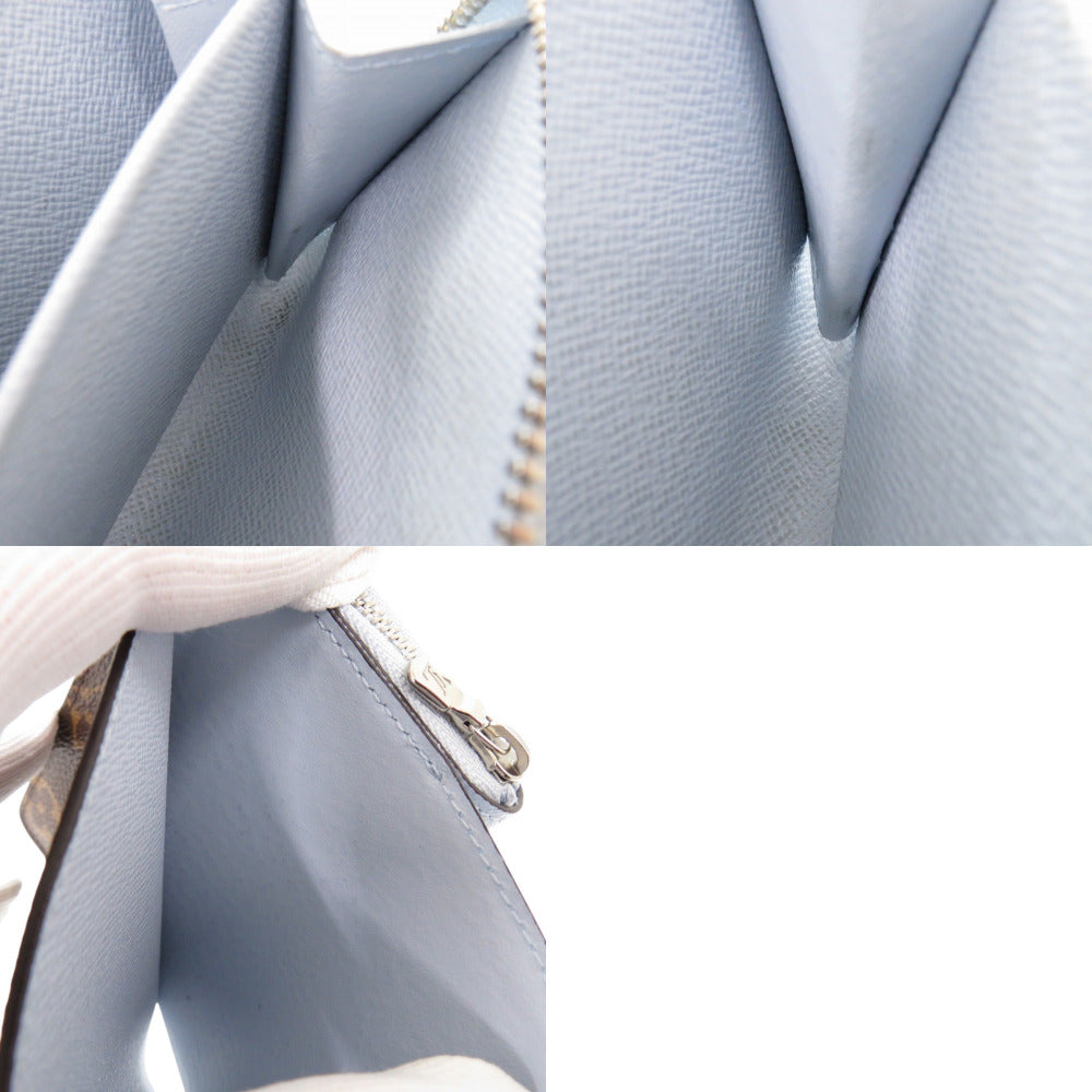 LOUIS VUITTON Bifold Wallet M11778 Monogram canvas Washed Blue Monogram Portefeuille Lou Women Used Authentic