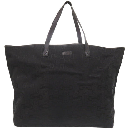 GUCCI Tote Bag 238695 Canvas, Leather black Horsebit Pattern Women Used Authentic