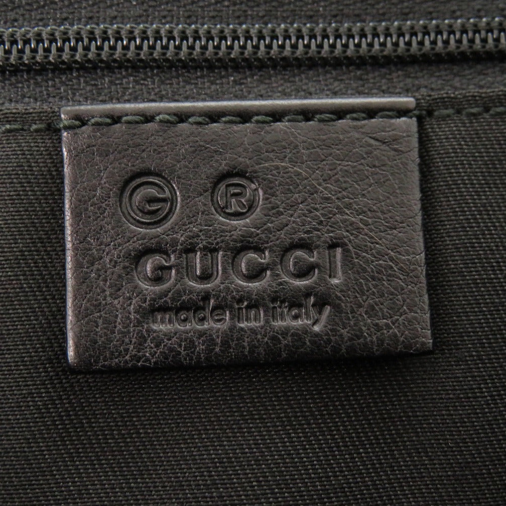 GUCCI Tote Bag 238695 Canvas, Leather black Horsebit Pattern Women Used Authentic