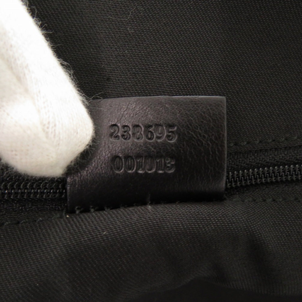 GUCCI Tote Bag 238695 Canvas, Leather black Horsebit Pattern Women Used Authentic