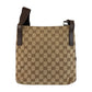 GUCCI GG Monogram Canvas Crossbody Bag Brown