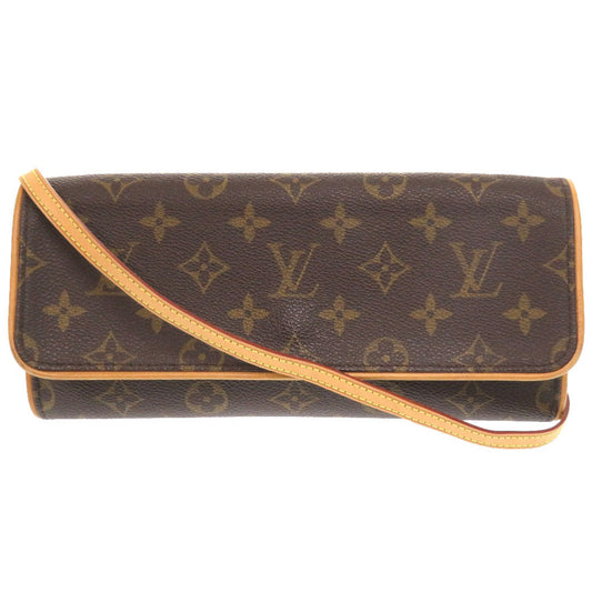 LOUIS VUITTON Shoulder Bag M51852 Monogram canvas Brown Monogram Pochette Twin GM Women Used Authentic