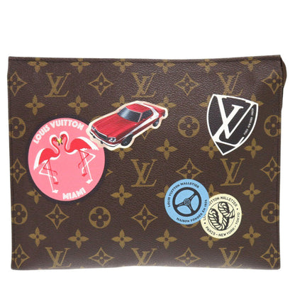 LOUIS VUITTON Clutch bag M41438 Monogram canvas Brown World Tour Monogram posh toilette unisex(Unisex) Used Authentic