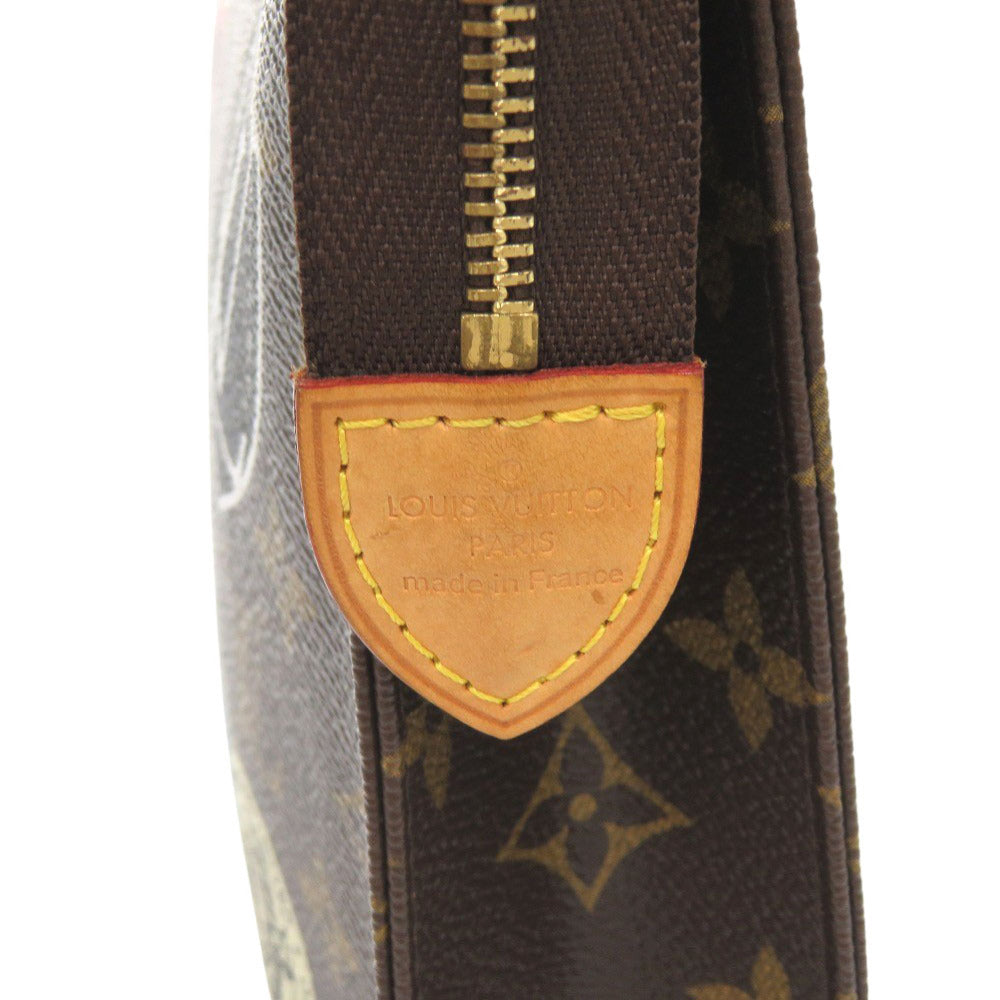 LOUIS VUITTON Clutch bag M41438 Monogram canvas Brown World Tour Monogram posh toilette unisex(Unisex) Used Authentic