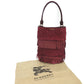 BURBERRY Shoulder Bag Suede, Leather Bordeaux One Shoulder Bag PRORSUM Fringe Women Used Authentic