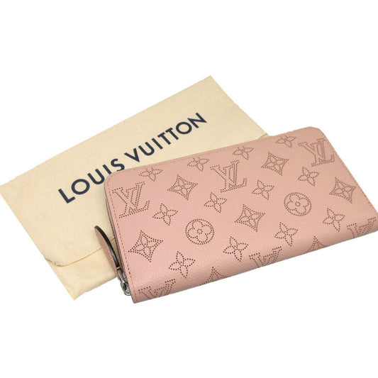 LOUIS VUITTON Long Wallet Purse M61868 Monogram Mahina Magnolia Monogram Mahina Zippy wallet