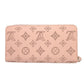 LOUIS VUITTON Long Wallet Purse M61868 Monogram Mahina Magnolia Monogram Mahina Zippy wallet