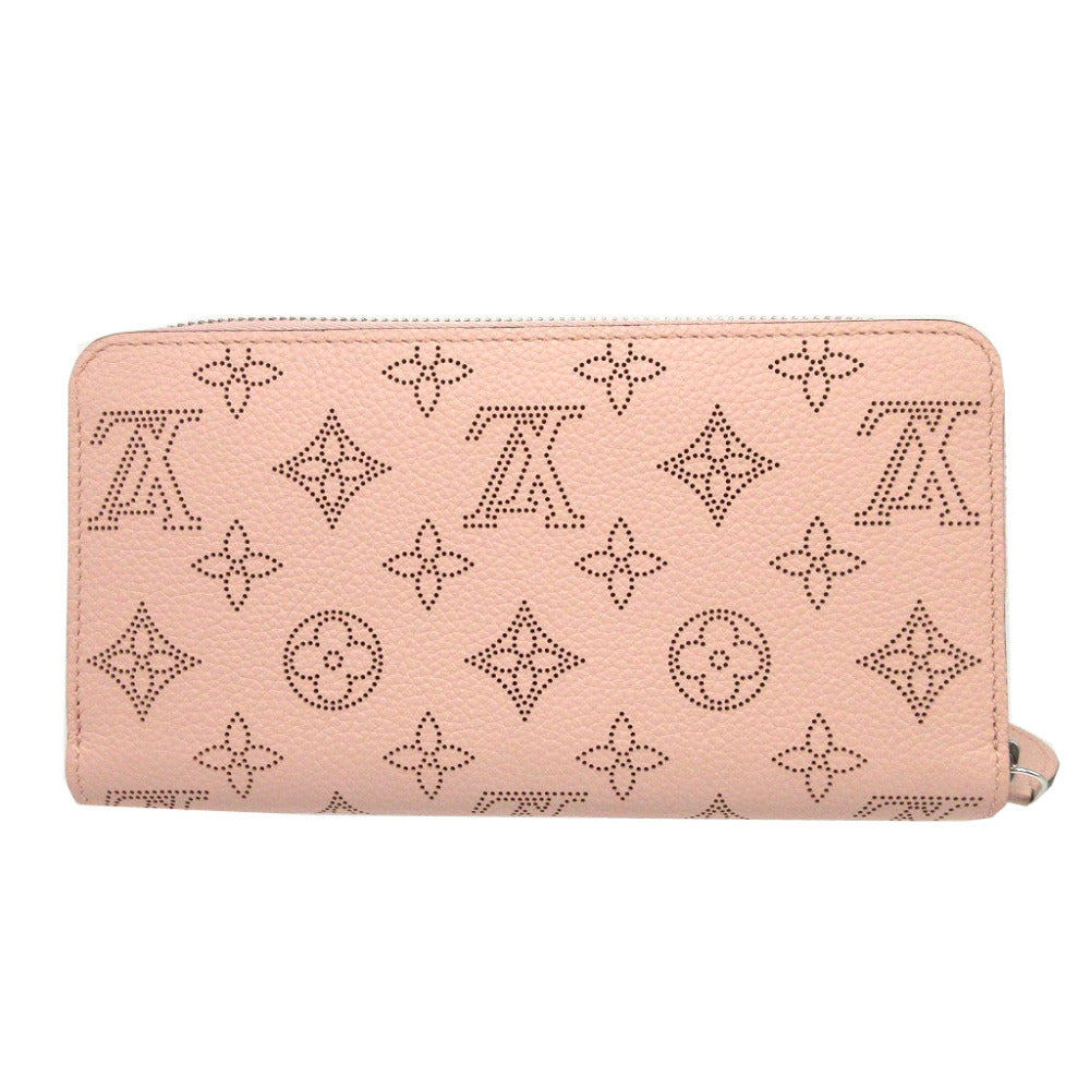 LOUIS VUITTON Long Wallet Purse M61868 Monogram Mahina Magnolia Monogram Mahina Zippy wallet