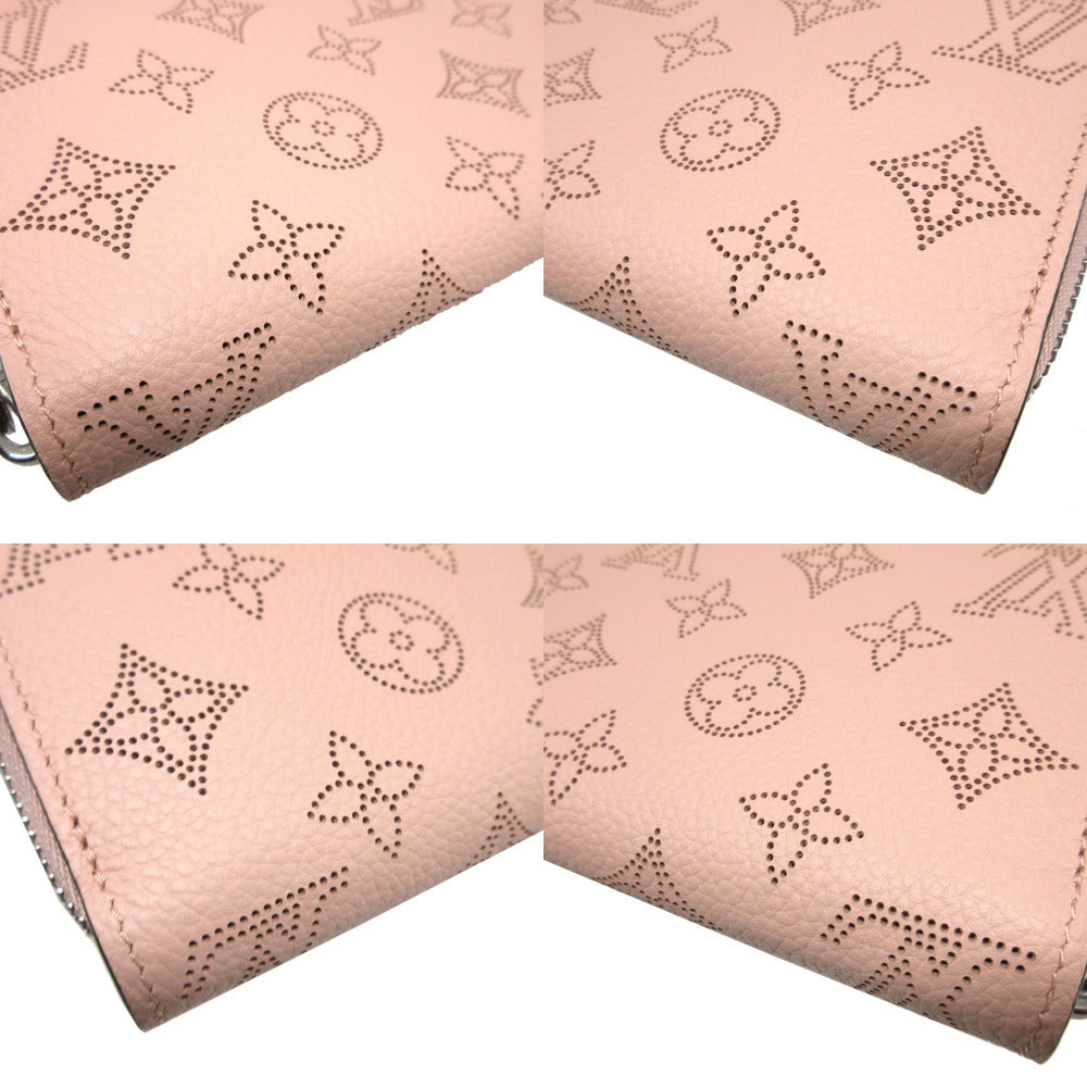 LOUIS VUITTON Long Wallet Purse M61868 Monogram Mahina Magnolia Monogram Mahina Zippy wallet