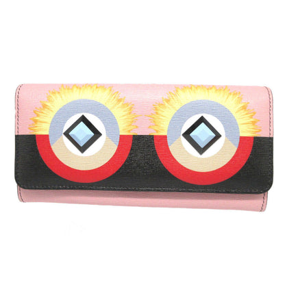 FENDI Long Wallet Purse 8M0251 leather pink Continental wallet