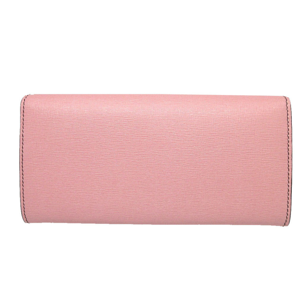 FENDI Long Wallet Purse 8M0251 leather pink Continental wallet