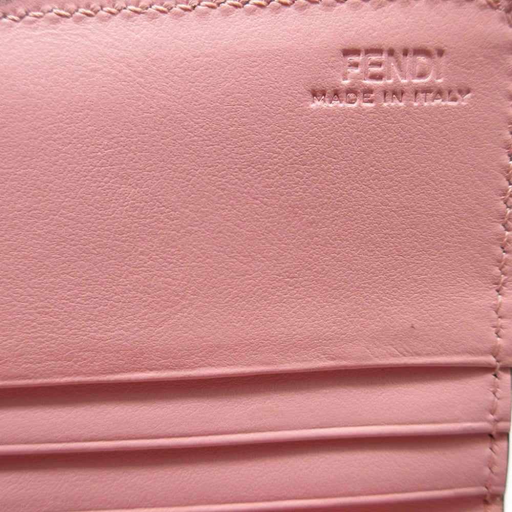 FENDI Long Wallet Purse 8M0251 leather pink Continental wallet