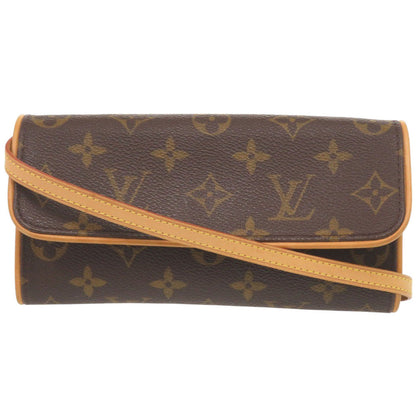 LOUIS VUITTON Shoulder Bag M51854 Monogram canvas Brown Monogram Pochette Twin PM Women Used Authentic