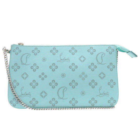 Christian Louboutin Shoulder Bag 3225038 leather green Zip-up Clutch ChainShoulder Bag Rubira Women Used Authentic