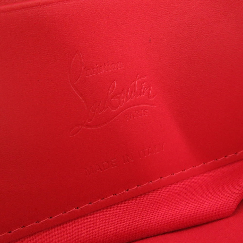 Christian Louboutin Shoulder Bag Patent leather black ChainShoulder Bag Women Used Authentic