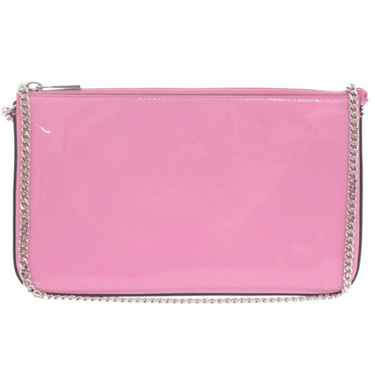 Christian Louboutin Shoulder Bag 3225249 Patent leather pink ChainShoulder Bag Rubirah Women Used Authentic