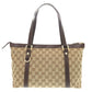 GUCCI Handbag 141470 02026 GG canvas, leather beige Women Used Authentic
