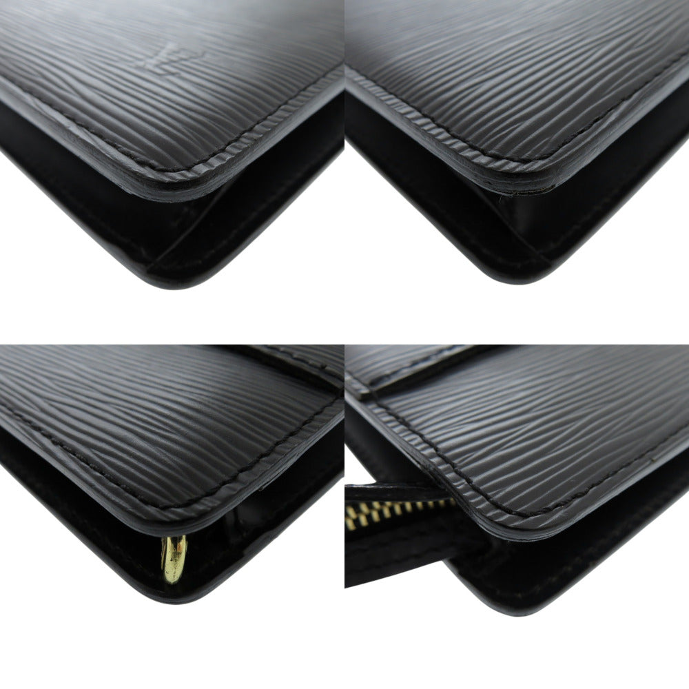 LOUIS VUITTON Clutch bag M52522 Epi Leather Noir business bag Epi Pochette Homme mens Used Authentic