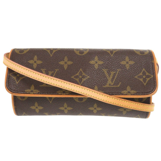 LOUIS VUITTON Shoulder Bag M51854 Monogram canvas Brown Monogram Pochette Twin PM Women Used Authentic