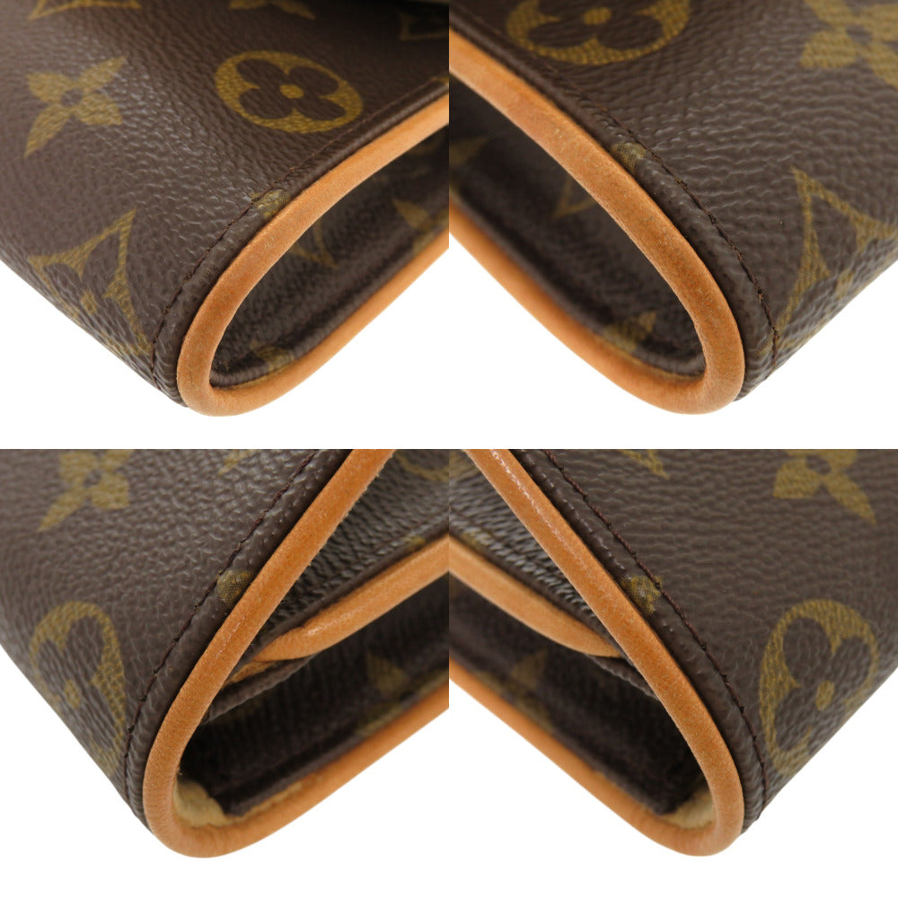 LOUIS VUITTON Shoulder Bag M51854 Monogram canvas Brown Monogram Pochette Twin PM Women Used Authentic
