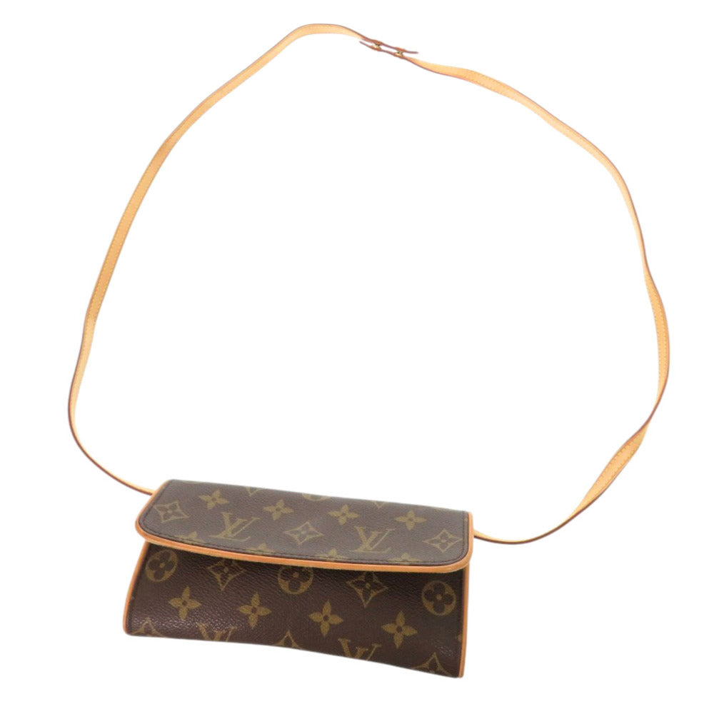 LOUIS VUITTON Shoulder Bag M51854 Monogram canvas Brown Monogram Pochette Twin PM Women Used Authentic