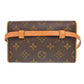LOUIS VUITTON Waist bag M51855 Monogram canvas Brown Monogram Pochette Florentine Women Used Authentic