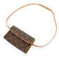 LOUIS VUITTON Waist bag M51855 Monogram canvas Brown Monogram Pochette Florentine Women Used Authentic